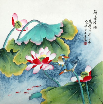 【已售】凌雪 四尺斗方《荷塘清趣》 北京美協會員