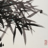【已售】柳常學 四尺三開《竹報平安》 中國書畫家協會理事