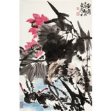 【已售】柳常學(xué) 四尺三開《朝露》 中國美協(xié)會員