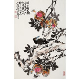 【已售】柳常學 四尺三開《開口笑》 中國美協會員