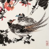 【已售】柳常學 四尺三開《春光無限》 中國美協會員