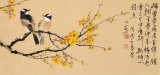 【已售】皇甫小喜 四尺對開《梅雪爭春》 河南著名花鳥畫家