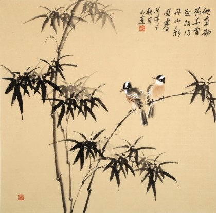 皇甫小喜 四尺斗方《平安圖》 河南著名花鳥畫家