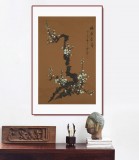 何華賢 四尺三開《梅雪迎春》 潁淮書畫名家