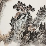 【已售】庾超然 三尺《觀帆圖》 黃鶴樓書畫院院長
