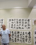 馬海方 四尺《詠梅詩》當代畫壇一線名家 附合影