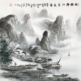 張慧仁 四尺斗方《雨后漓江景更奇》 廣西山水畫家協會常務理事