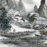 張慧仁 四尺斗方《雨后漓江景更奇》 廣西山水畫家協會常務理事