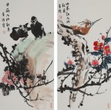 邢書波 四條屏《春意濃》 中美協會員 清華美院創作班導師（詢價）