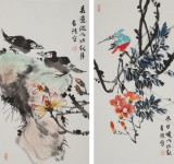 邢書波 四條屏《春意濃》 中美協會員 清華美院創作班導師（詢價）