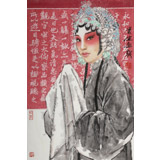 梁健 《蘭亭雅韻》 當代百杰畫家 中美協會員 代表作花旦題材