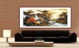 【已售】楊銘昌 小八尺《源遠(yuǎn)流長(zhǎng)》 安徽山水畫(huà)研究協(xié)會(huì)理事