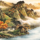 【已售】楊銘昌 小八尺《源遠(yuǎn)流長(zhǎng)》 安徽山水畫(huà)研究協(xié)會(huì)理事