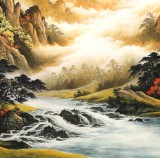【已售】楊銘昌 小八尺《秋山晴曉》 安徽山水畫研究協會理事
