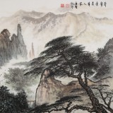 【已售】唐圣熙 四尺《奇峰秀美有人家》湖南著名山水老畫家