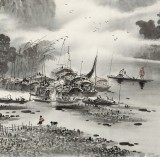 張慧仁 四尺斗方《群峰疊翠圖》 廣西山水畫家協(xié)會常務(wù)理事
