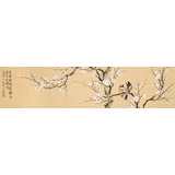 【已售】皇甫小喜 四尺對開《玉潔冰清》 河南著名花鳥畫家