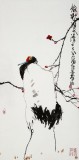 王永剛 指墨作品《梅鶴雙清》 國家一級美術師