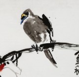 【已售】王永剛 指墨作品《春暉圖》 國家一級美術師