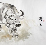 王向陽四尺國畫風水牛《仁者無敵》 中國美術家協會會員