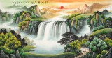 【已售】吳東 六尺《福地安居圖》 著名易經(jīng)風(fēng)水畫(huà)家
