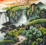 【已售】吳東 六尺《福地安居圖》 著名易經(jīng)風(fēng)水畫(huà)家