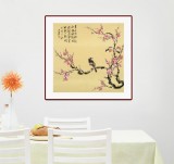 【已售】皇甫小喜 四尺斗方《喜梅鬧春》 河南著名花鳥畫家