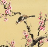 【已售】皇甫小喜 四尺斗方《喜鵲登枝》 河南著名花鳥畫家