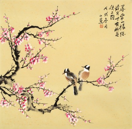 皇甫小喜 四尺斗方《喜梅鬧春》 河南著名花鳥畫家