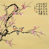 皇甫小喜 四尺斗方《喜梅報春》 河南著名花鳥畫家