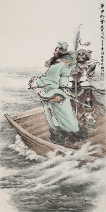 【已售】鄒本財 三尺《單刀赴會》公主嶺市美協常務副主席