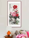 【已售】梁景欣 三尺《花開富貴》 學院派畫家