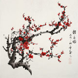 安徽美協(xié)何華賢四尺斗方《報春圖》