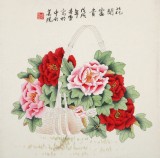 凌雪 三尺斗方《花開富貴》 北京美協會員