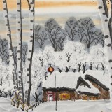 【已售】何一鳴 三尺斗方《雪晴》 冰雪畫派畫家 師從于志學(xué)