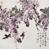 【已售】向士平 四尺斗方《二月春風燕子歸》 三峽大學藝術學院教授