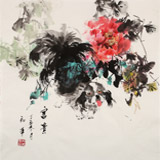 【已售】尹和平 四尺斗方《富貴》 當(dāng)代鄉(xiāng)土童趣繪畫(huà)名家