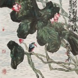 王永剛 四尺《映日荷花別樣紅》 國家一級美術(shù)師（詢價）