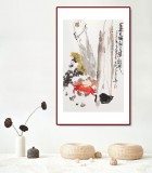 【已售】王永剛 《菊黃蟹肥》 國家一級美術師