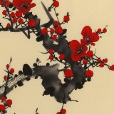 何華賢 四尺三開《寒香圖》 潁淮書畫名家