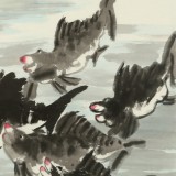 王永剛 四尺斗方《噬月圖》 國家一級美術師