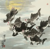 王永剛 四尺斗方《噬月圖》 國家一級美術師
