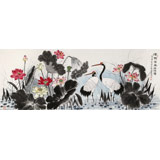朱祖義 荷花《仙韻荷風(fēng)滿塘馨》 中國(guó)老子書畫院副院長(zhǎng)