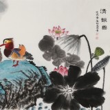 朱祖義 小六尺荷花《清韻圖》 中國老子書畫院副院長