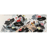 朱祖義 荷花《荷塘逸趣》 中國(guó)老子書畫院副院長(zhǎng)