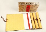 【禮品】庾超然 《福祿壽喜》 雙色精裱掛軸 錦盒裝 余2套