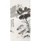 梁景欣 三尺《連年有余》 學院派畫家