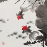 梁景欣 四尺斗方《金玉滿堂》 學院派畫家