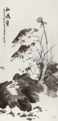 梁景欣 三尺《和為貴》 學(xué)院派畫家