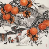 趙金鸰四尺《山村趣事》清華美院高研班導師（詢價）